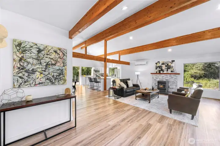 Little entry point with a spacious coat closet around the corner to the left.