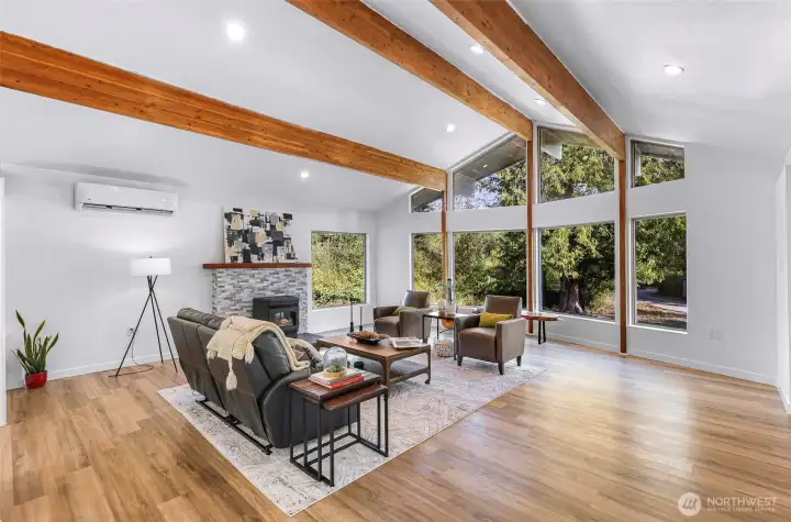 Spacious living room area.