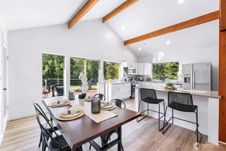 Upper deck through the sliders is just off of this space.