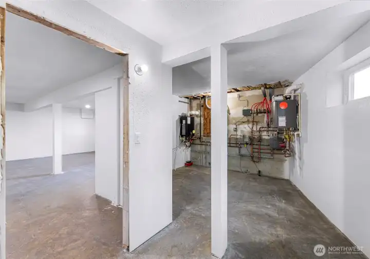 Storage and mechanical room -