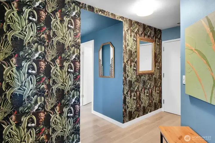 Love or change up the fun accent walls and colors.