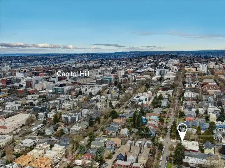 Minutes from Capitol Hill's renowned restaurants, amenities, and light rail station.