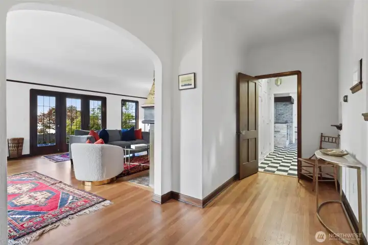 Receive your guests in this grand front entrance.