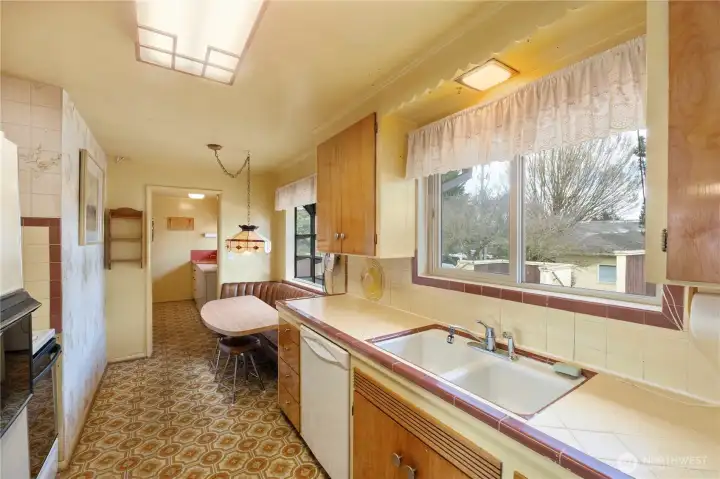 Kitchen with a great view out the window