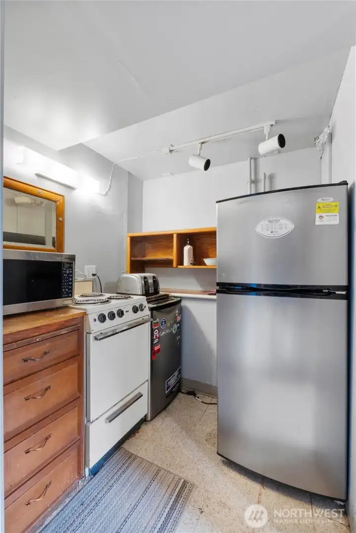Kitchenette in basement.