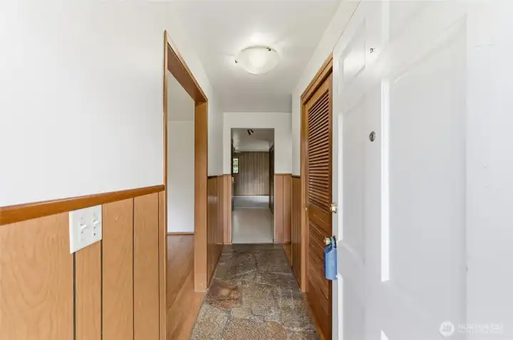 Stone entryway greets your guests