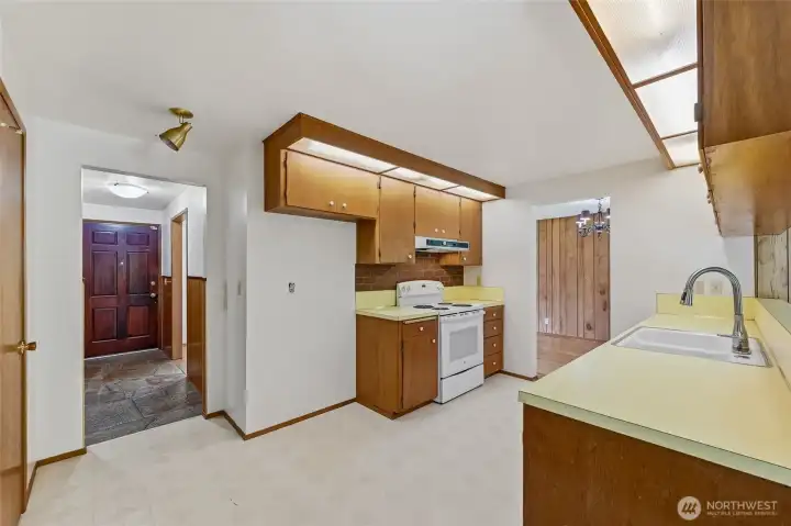 Stone entry leads to Living Room, hall or Kitchen