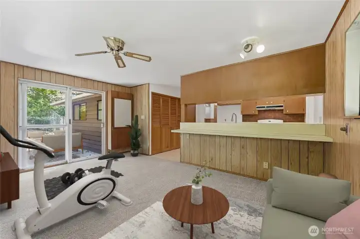 Nice views to the private backyard