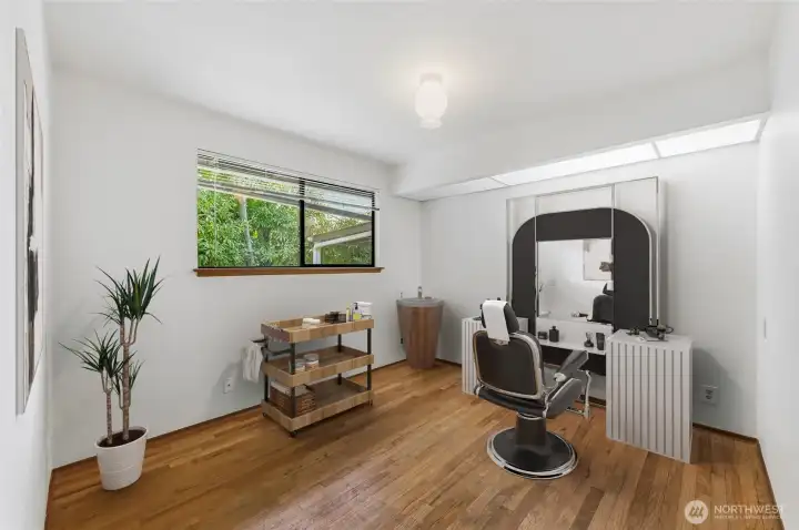 OR--You could consider making bedroom 2 into a home salon! Plumbing is in the corner.  (Buyer to verify feasibility, of course)