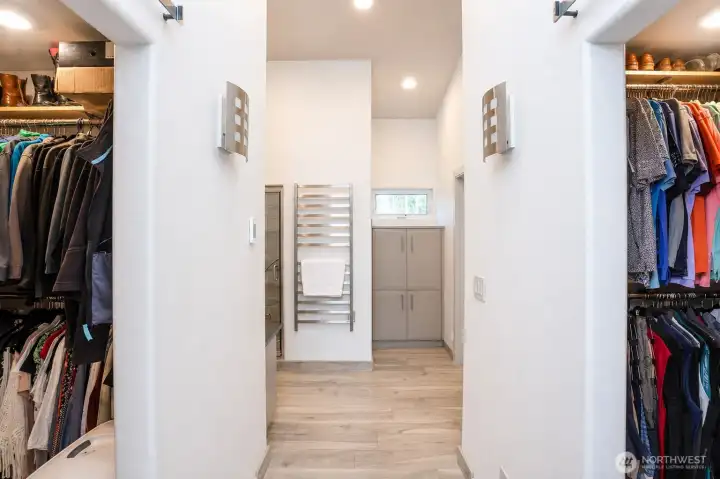 Primary Bedroom Hall w/ Dual Closets in Main Home