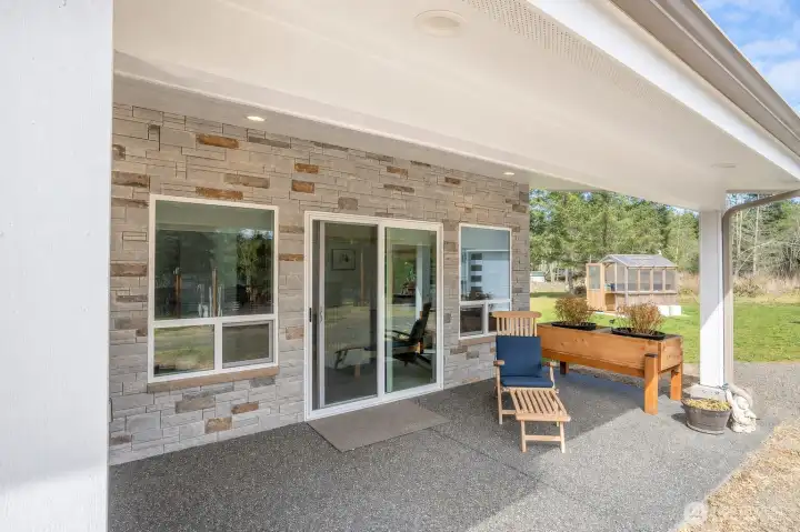 Covered Patio off Primary Bedroom in Main Home