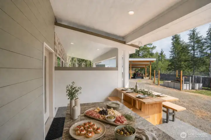 Covered Front Patio on Main Home