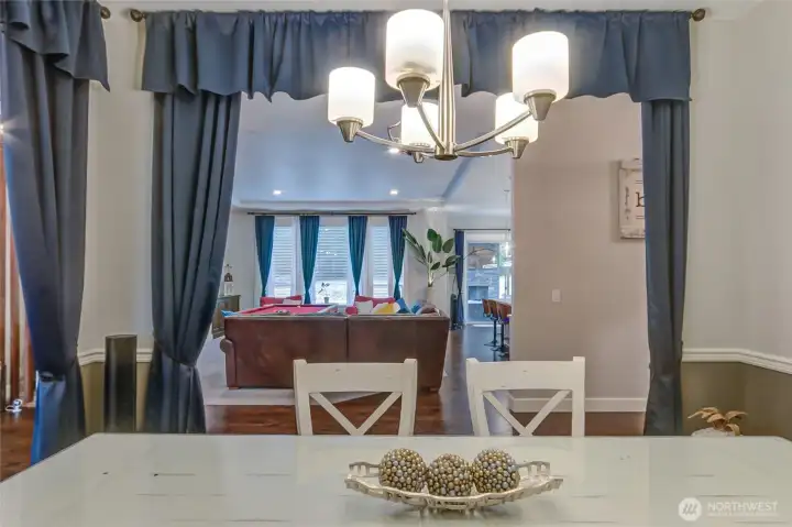 Steps away from the living and kitchen area