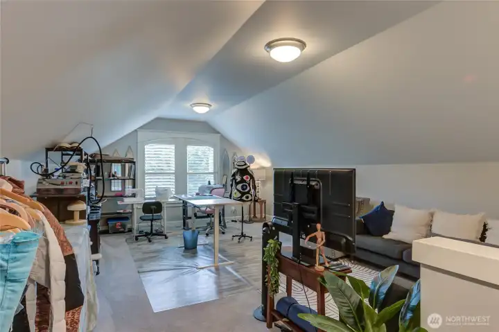 With a view out the front of the house