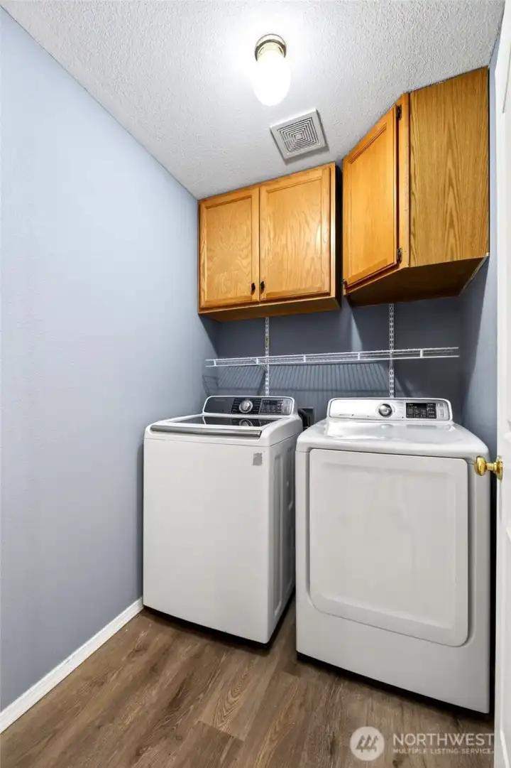 Easy access utility room on the main floor. W/D to stay.