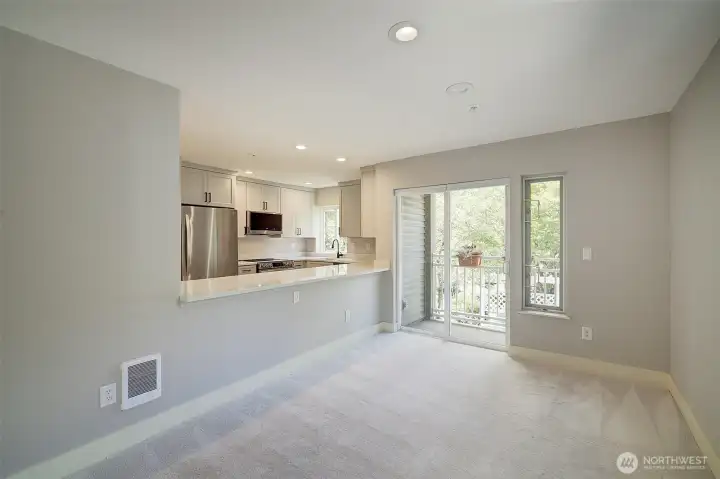 There are TWO decks on in this top-floor unit! There is also a storage unit off of this deck - as well as one in the garage.