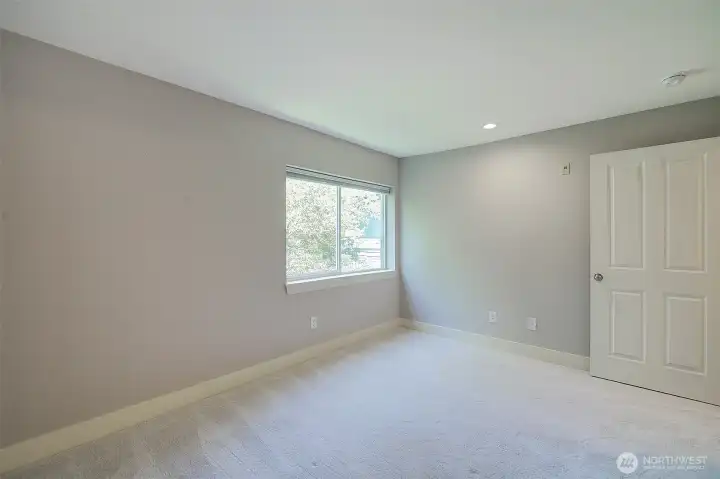 Bedroom is large and is in the back of the building so also quiet