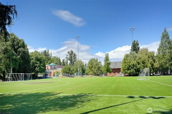 Indoor/outdoor Pickleball, tennis courts, soccer/baseball fields, art classe, music classes, workout classes. It is a hub of community activities!