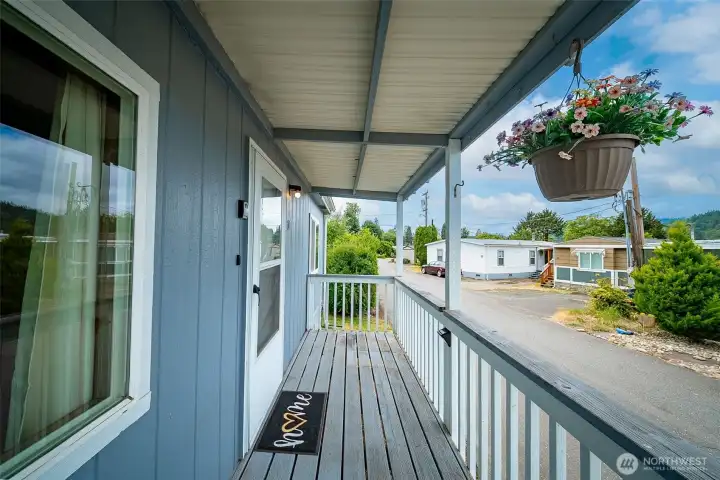 Covered front porch Covered front porch