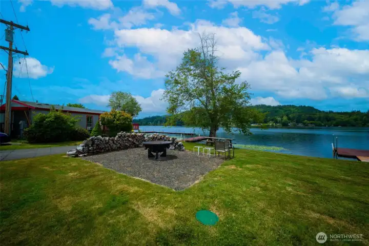 Community access with fire pit. Community access with fire pit.
