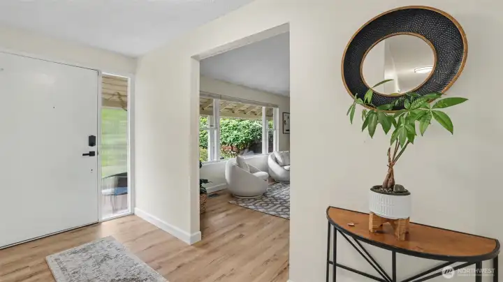 Step onto newer flooring throughout the home. Step onto newer flooring throughout the home.