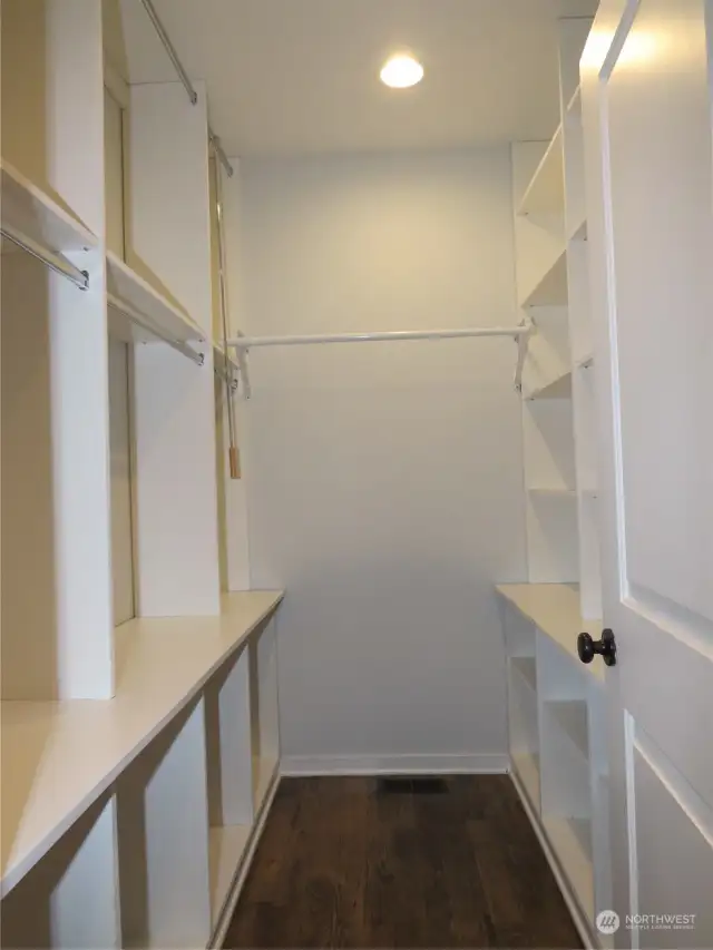 THE WALK-IN CLOSET IS BEAUTIFULLY DESIGNED FOR MAXIMUM STORAGE!