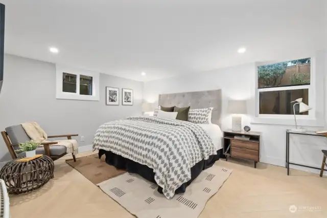 Lower Level guest bedroom. This bedroom has a nice walk in closet as well as ensuite access to the lower level full bath.