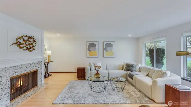 Bright and airy living room designed for entertaining, with ample seating and natural light.