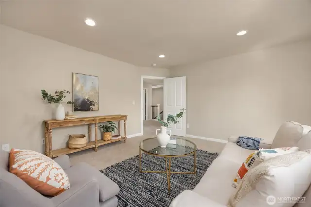 The upstairs bonus room could also work as an additional bedroom, guest room or home office.
