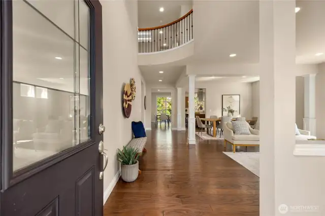 Inside this 3,311 sf home, four bedrooms and a bonus room are upstairs and a bedroom/guest room/home office is on the main floor.