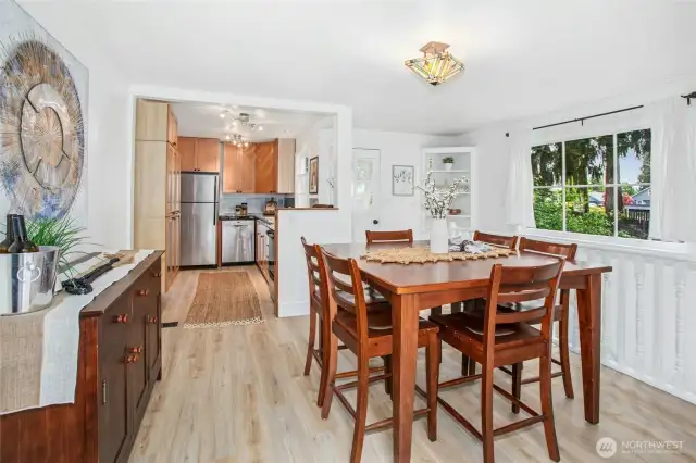 Space for a large dining table.