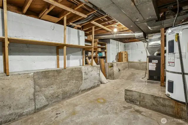 Tons of room in the lower basement - updated electrical panel. Great for storage or a wine cellar.