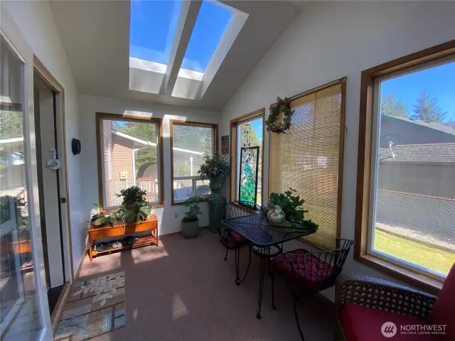 Solarium adds heat and light to main living area