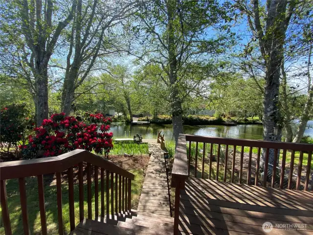 Listen to the birds as you relax on the back deck
