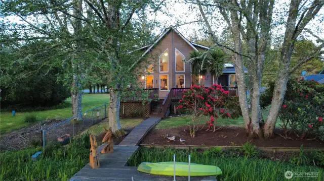 Lovely landscaping out back