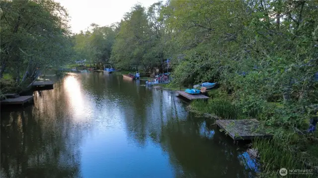 Looking North up the canal