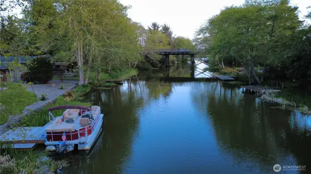 Looking south down the canal