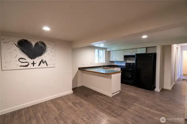 Unit #4 living room and kitchen
