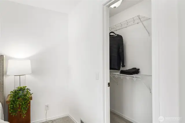 One of two walk in closets in primary.