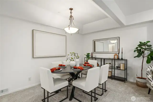 Dining room can easily fit 6-8 guests.