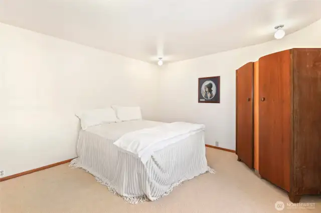 Bedroom on second part of home design