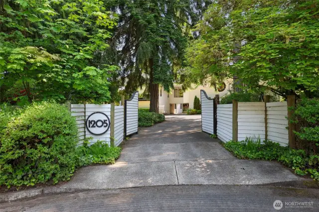Gated entrance into the property