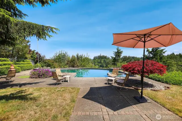 Front of pool