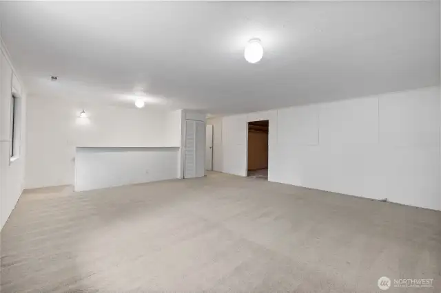 Huge upstairs rec room.