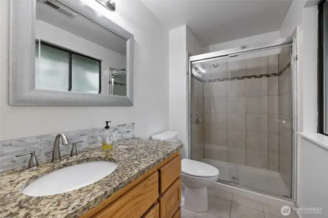Updated 3/4 bath off primary.