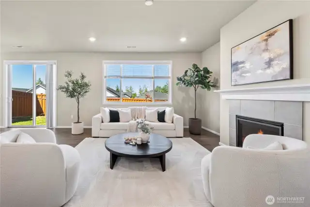 Natural light through out main living space.
