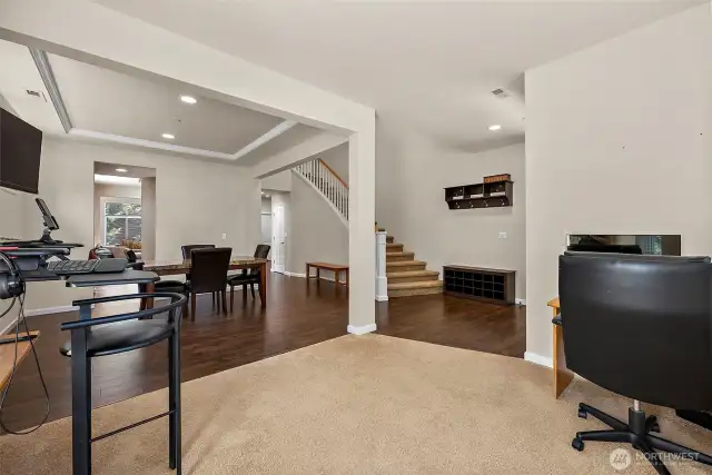 Family Room open to Foyer and dining room