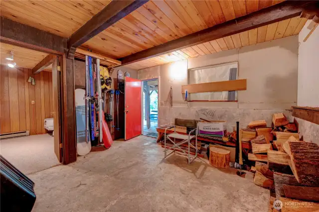 Lower level showing lower entrance and bedroom