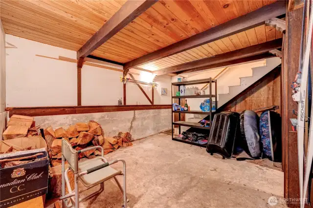 Lower level with stairs to main level