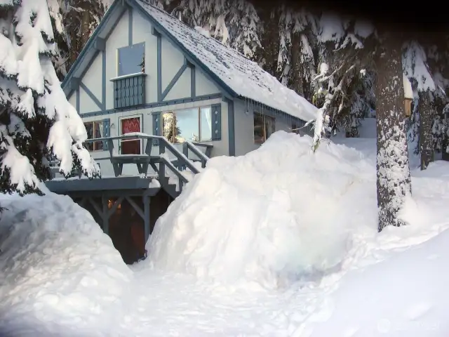 Winter time.  Note entrance lower level used this time of year.